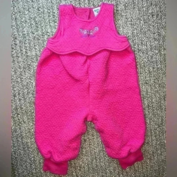 OSHKOSH BGOSH VINTAGE PINK OVERALLS 18MONTHS - Picture 1 of 13